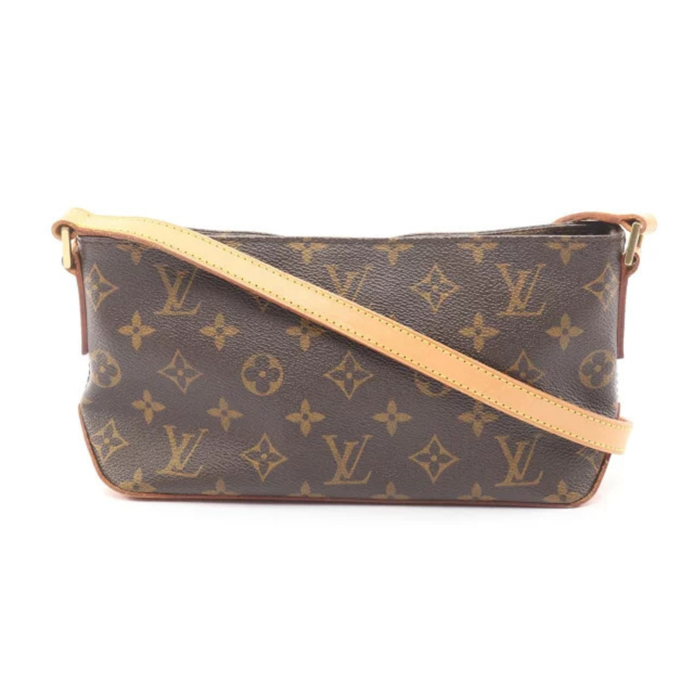 Louis Vuitton Trotteur Monogram Shoulder Bag Canvas Leather Brown